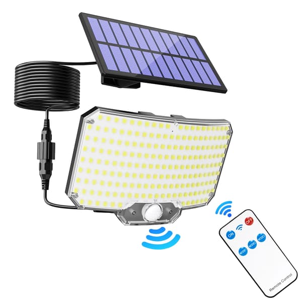 Utomhus solvägglampa, rörelsesensor, fjärrkontroll, 1PC