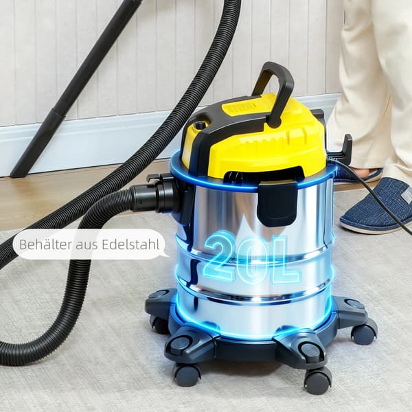 Dammsugare, 1200W Motor, 20L Kapacitet,VIT, EU