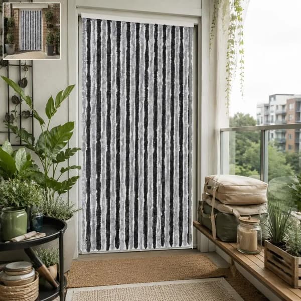 Insektnet Dør Gardin, Magnetlukning, Nem Installation,Gris