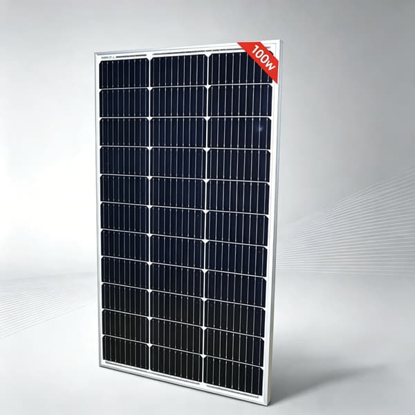 Solpanel, Härdat Glas, Hög Effektivitet,1st 100w panel