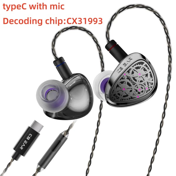 In-Ear Hovedtelefoner, Dynamisk Driver, Ergonomisk Design,TypeCmic chipcx31993
