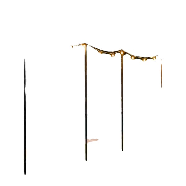 Lysstøtte, 3 meter længde, jernmateriale, maksimal belastning 5 kg, fire stykker, moderne stil