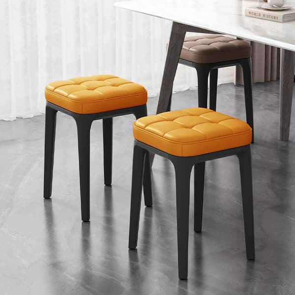 Barstol, konstläder, ergonomisk design,Orange