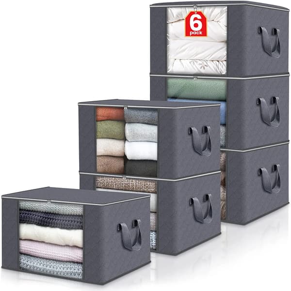 Förvaringsväska, Stor Kapacitet, Fällbar Design,Grå-6ST-60L