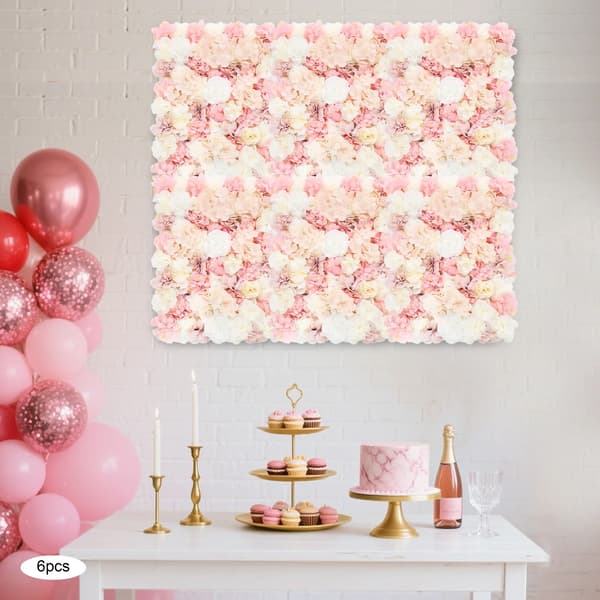 Blomster Väggpaneler, 6-delars Set, Väderbeständig Design, 6 st