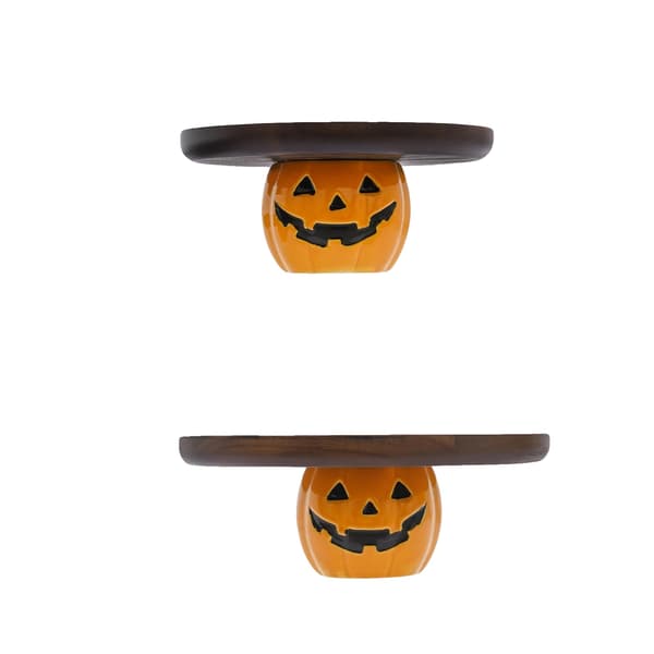 Träbakformar, Pumpaformad Design, Perfekt för Halloweenfester,GUL