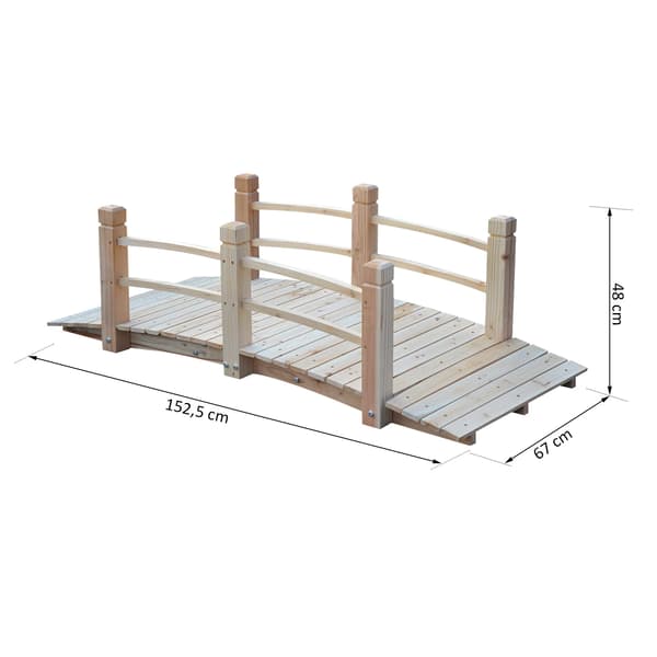 Trädgårdsbro, Elegant Design, Hög Lastkapacitet,Beige