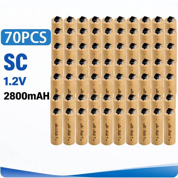 Genopladeligt Batteri, Høj Kapacitet, Holdbart Design,1.2V SC 70PCS