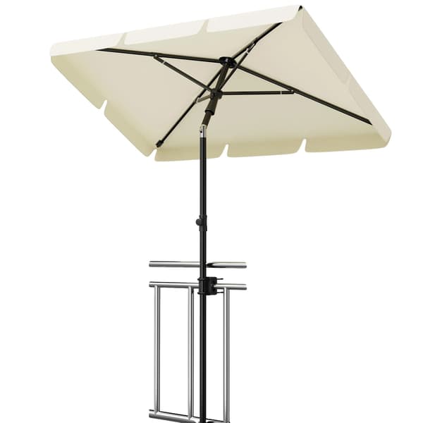 Solparaply, Justerbar Höjd, UV-Skydd,Beige