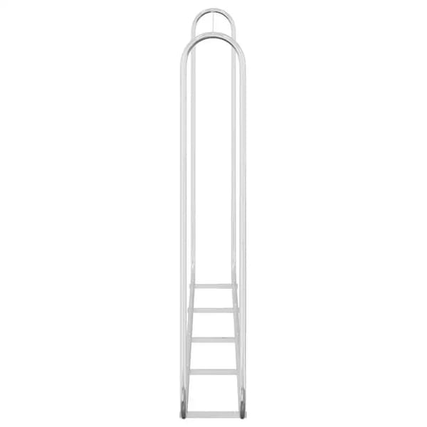 Vedställ, Hållbar Stålstruktur, Utomhusbruk,Silver
