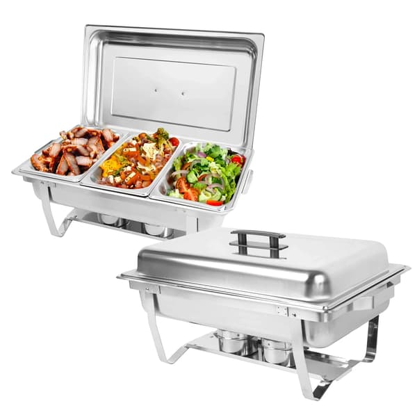 Chafing Dish, Rustfrit Stål, Foldbart Design,2Pak