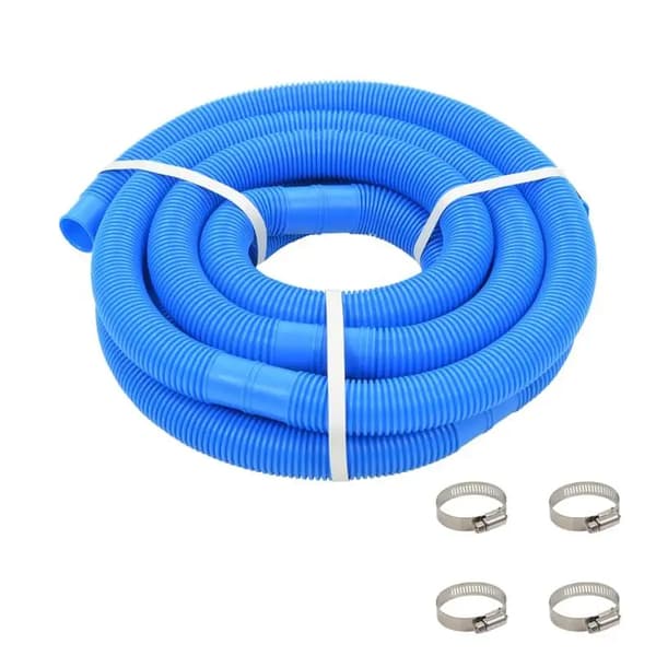 Poolslang, 38 mm Diameter, 6 m Längd, LDPE Material, 150 g/m Vikt, Inkluderar 4 Klämmor