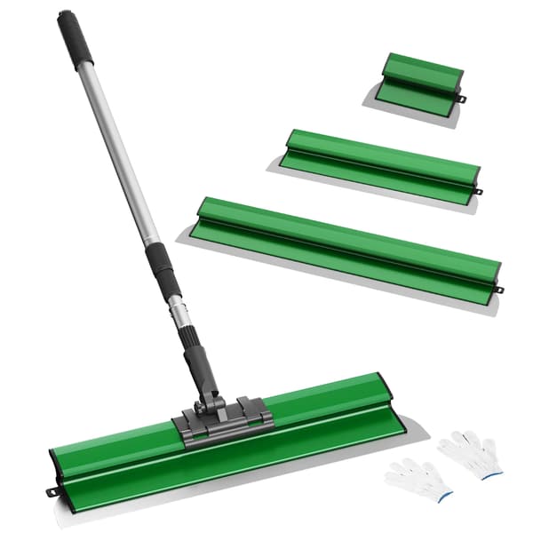 Skraberblad Sæt, Rustfrit Stål Blade, Teleskopisk Stang,Grøn