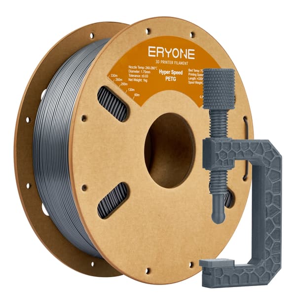 3D Print Filament, PETG Material, Egnet til FDM Printere,Grå 3KG
