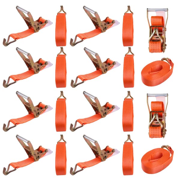 Spännrem, 8 meter längd, 50 mm bredd, 5000 kg kapacitet, kraftigt polyester material, säker lastlösning
