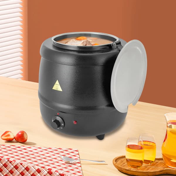 Suppevarmer, 10L kapacitet, temperaturkontrol,sort