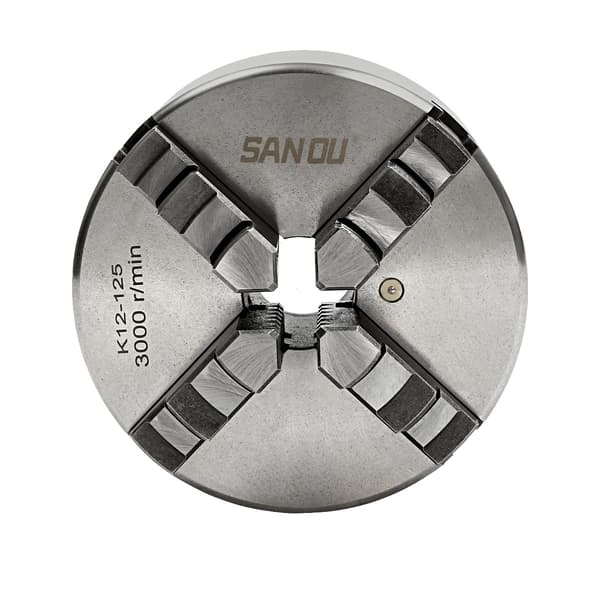Självcentrerande chuck, 125 mm diameter, 4-kälsystem,Silver