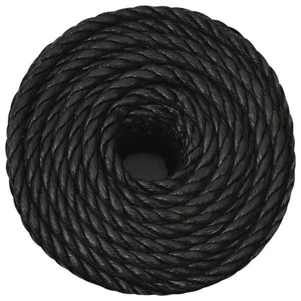 Arbetsrep, 100 m längd, väderbeständig,svart
