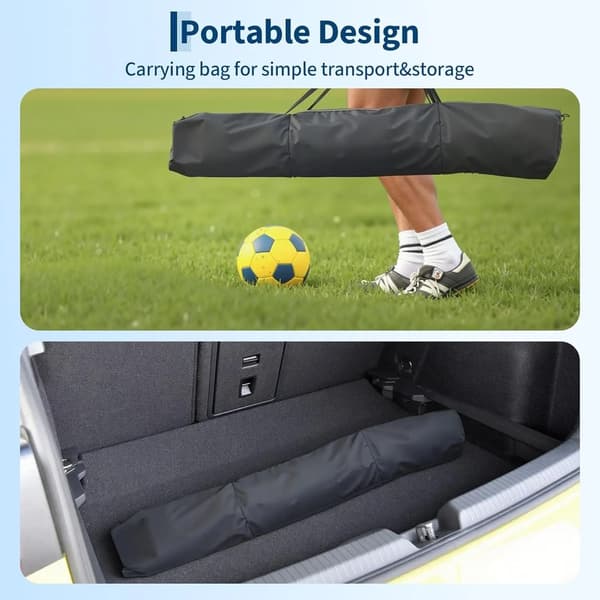Fodboldmål, Robust Stålramme, Holdbart PE-Net, 3,6m x 1,8m Dimensioner, Bærbart Design, Hurtig Samling