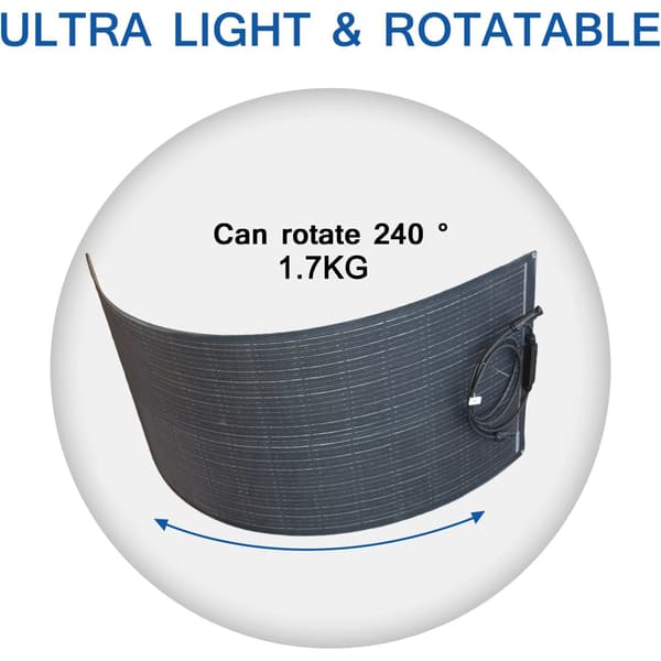 Solpanel, 100W Flexibel Design, Hög Effektivitet,ETFE100W   2PC