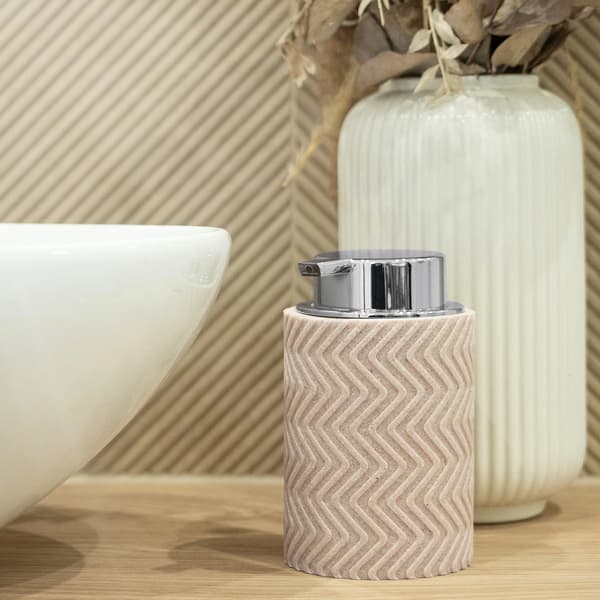 Tvålbehållare, Geometrisk Design, Hållbara Material,Beige