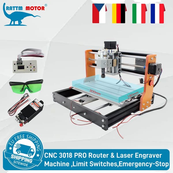 CNC Router, Laser Gravør, USB Forbindelse,TILFØJ offline+2.5w Laser