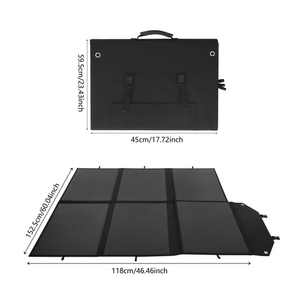 Solpanel, 300W Effekt, Høj Batteri Effektivitet,sort