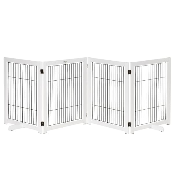 Hundesikkerhedsbarriere, Foldbart Design, Robust Konstruktion,HVID, 264X35.5X77 cm