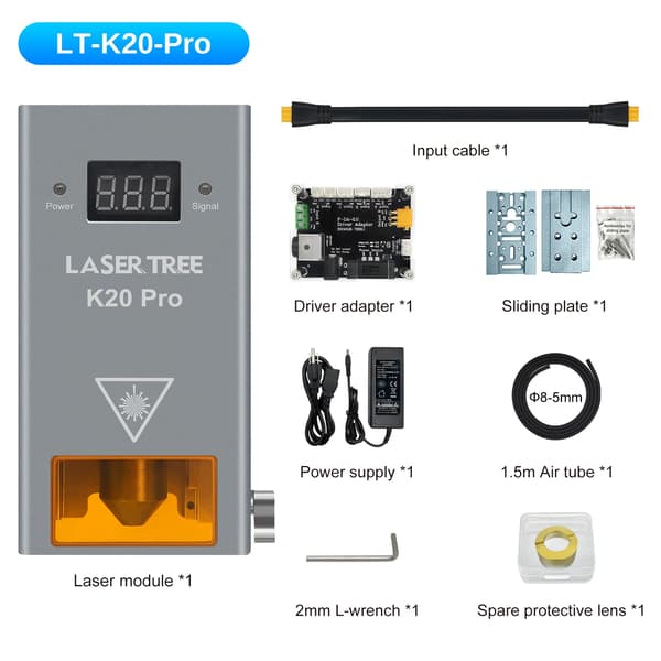 Laser Modul, Hög Optisk Effekt, Luftassistans Teknik,20W K20-PRO