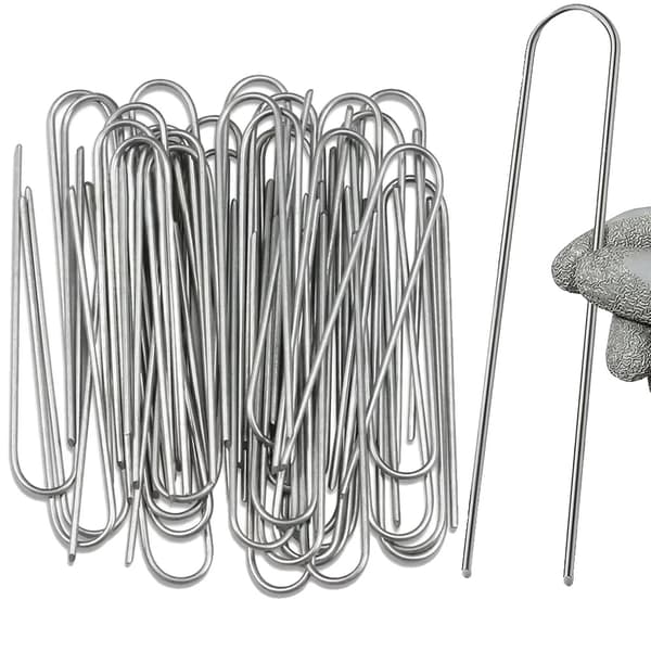 Have Stakes, U-Type Design, Rustfrit Stål Materiale,4cmx10cm, 30pcs