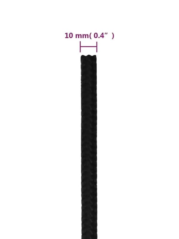 Arbetsrep, Polyester Material, Lämplig för Utomhusbruk,svart