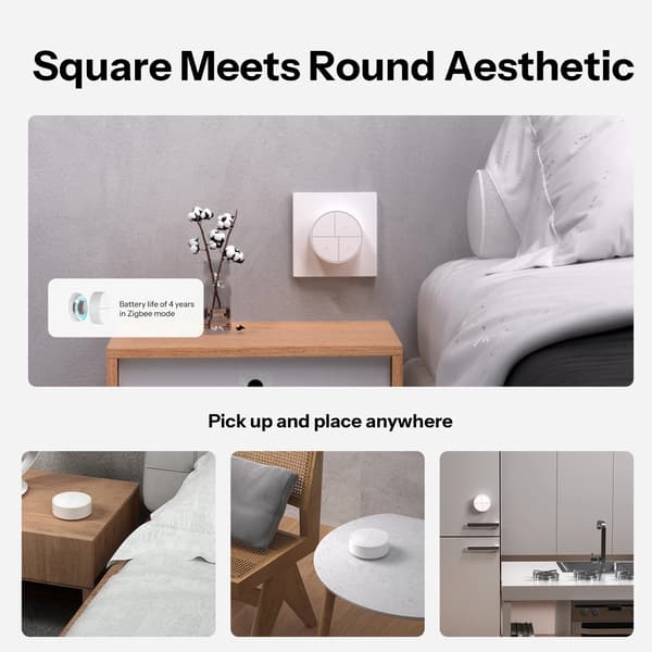 Smart Scene Knap, Zigbee Kompatibilitet, Flere Funktioner,SNZB-01M