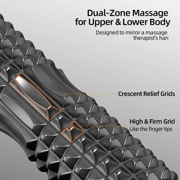 Skumrulle, Ergonomisk Design, Dybvævsmassage,sort