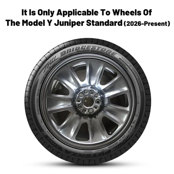Hjulkapsler, Holdbart Plastik, Bil-specifik Pasform,Til Tesla Standard, Model Y Juniper 18in, Matte Sort