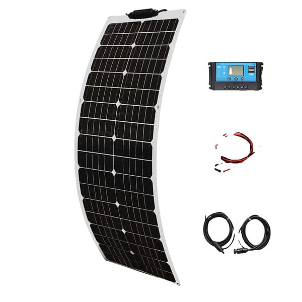 Flexibelt 50W solpanel, hög effektivitet 24%, lättviktsdesign,12V 50W solarkit