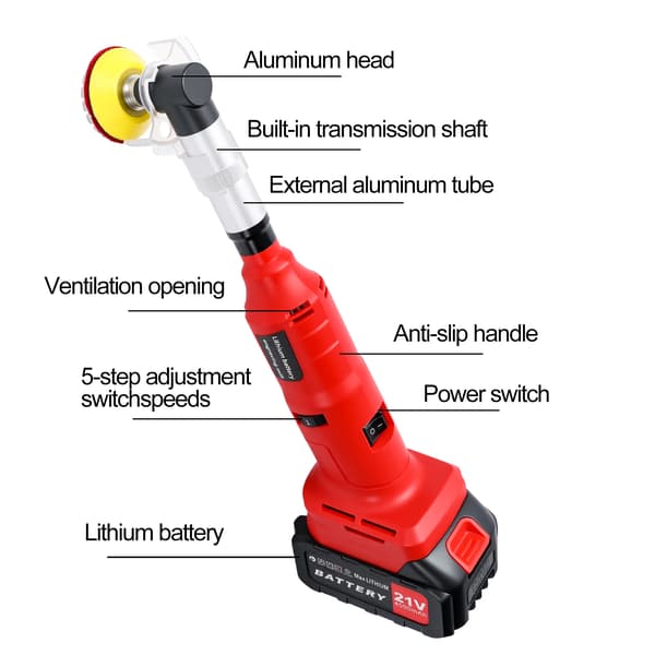 Rotary værktøj, 600W effekt, 5 variable hastigheder,2*batteri