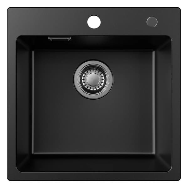 Köksdisk, Kompositgranite, Kompakt Design,Svart