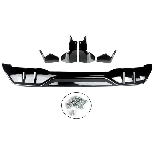 Bumperdiffuser, Framsplitters, Aero Karosskit,Glansigt svart