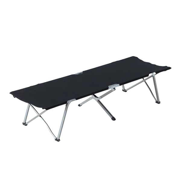 Fällbar Campingbädd, Metallram, Bärbar Design, Svart
