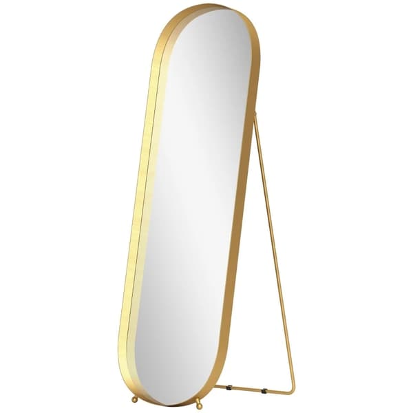 Helkroppsspegel, Metallram, Elegant Design,Guld