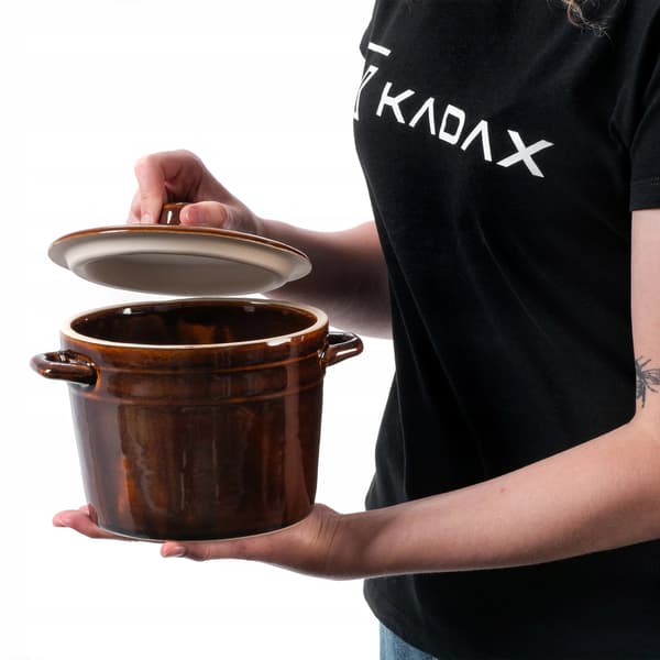 Kokkärl, glaserad stengods, diskmaskinssäker,Brun
