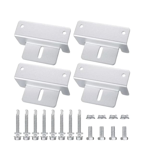 Solpanel Monteringskit, Aluminiumfästen, Enkel Installation,4PCs set