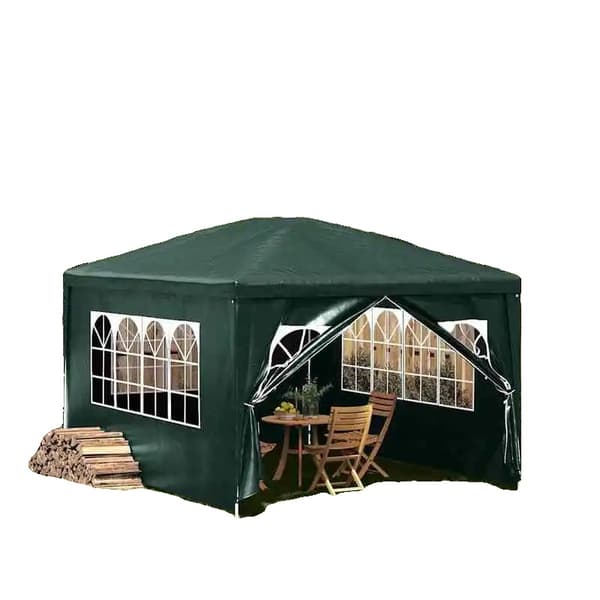 Gazebo, UV-beskyttelse, Holdbart PVC-materiale,grøn