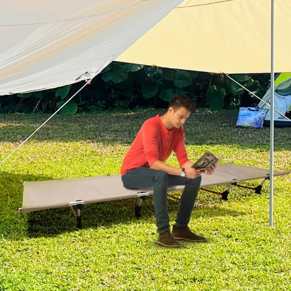 Camping Senge, Bærbar, Ultralet,Khaki
