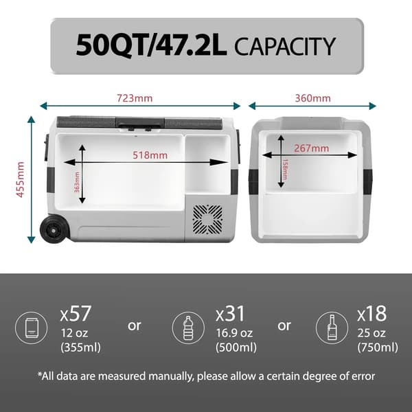 Cool Box, 50L Kapacitet, -20°C til 20°C Temperaturinterval,50L