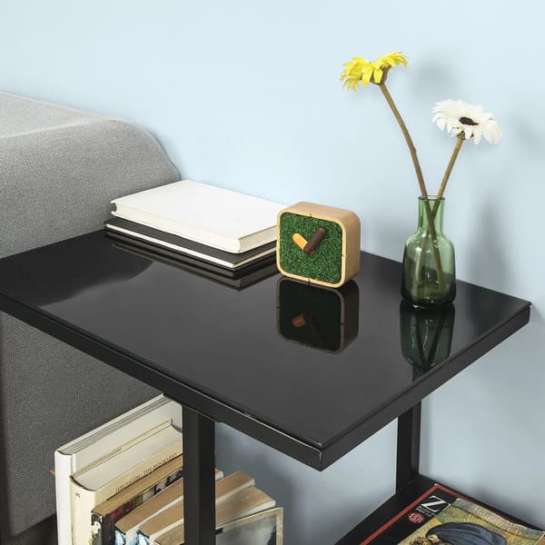 Sidebord, 3 Hylder, Moderne Design,sort