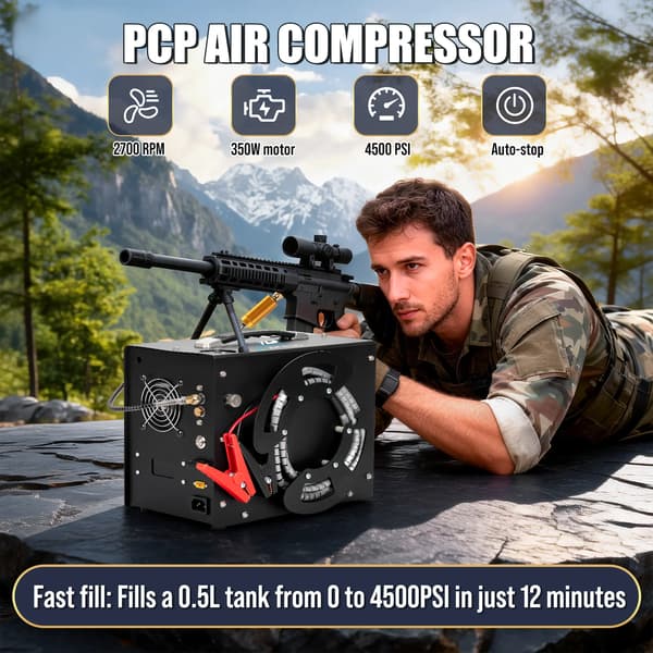 Luftkompressor, 4500 psi, Bærbart Design,220V