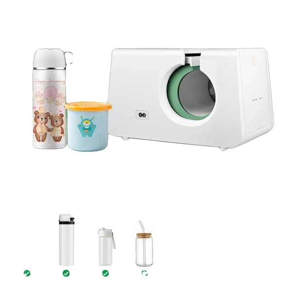 Värmepressmugg, Mini Design, Automatisk Utskrift,VIT