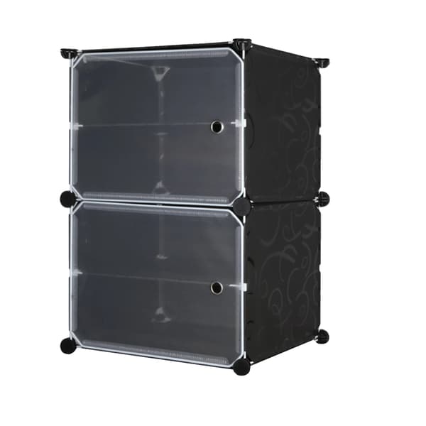 Sko Rack, Justerbare Hylder, Moderne Minimalistisk Design,sort