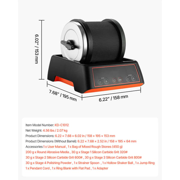Stenpoleringskit, Direktdriven Motor, Justerbar Timer,2 lbs
